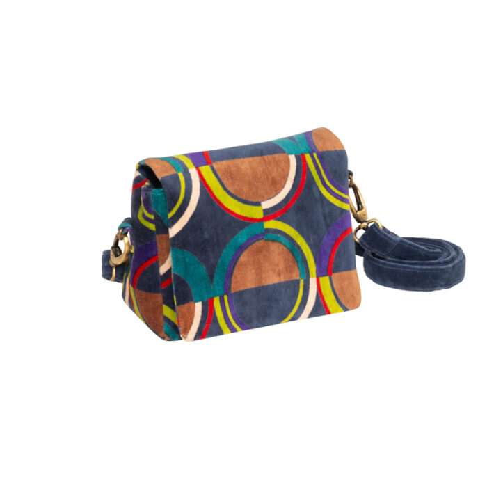 MINI GIALLA BAG CERCHI BLU